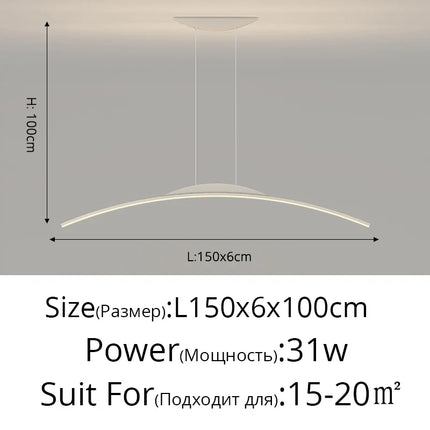 Lustre suspension LED minimaliste à hauteur réglable — LZ4X9P2