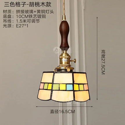 Lustre suspension en verre fait main style Tiffany pour intérieur — LZ4X9P
