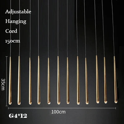 Suspension nordique en cuivre pour villa au style rétro — LZ4X9P