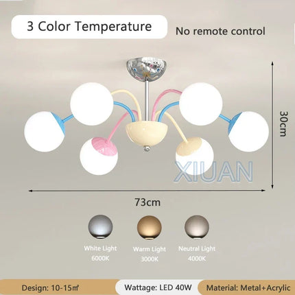 Lustre suspension moderne à bulles colorées pour intérieur — LZ4X9T1