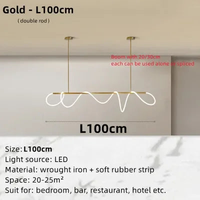 Lustre suspendu rond LED style nordique pour salon et hôtel — LZ4XJ9