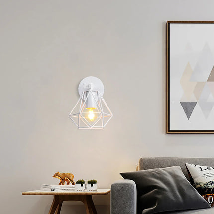 Applique murale LED style industriel vintage avec cage décorative — LZ4X9P2