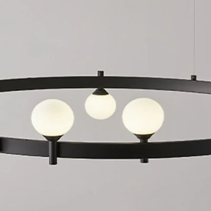 Lustre moderne réglable en verre pour décoration artistique — LZ4X9P2