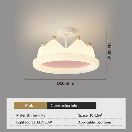 Plafonnier LED couronne créatif avec protection des yeux pour enfants — LZ4P9XQ