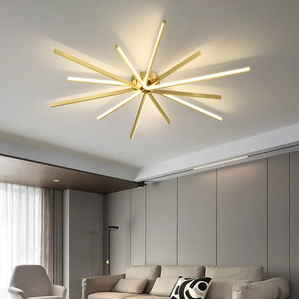 Plafonnier LED en cuivre au design artistique moderne — LZ4X9T2