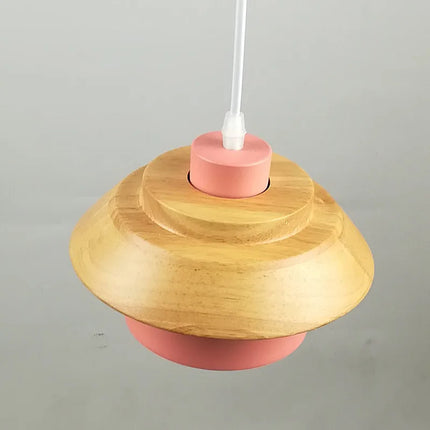 Suspension luminaire Sweet Home Macaron LED couleur bois — LZ4X9T1