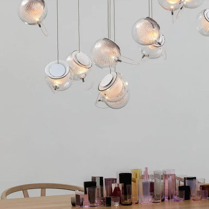 Lustre suspension moderne en verre pour décoration intérieure — LZ4X9J