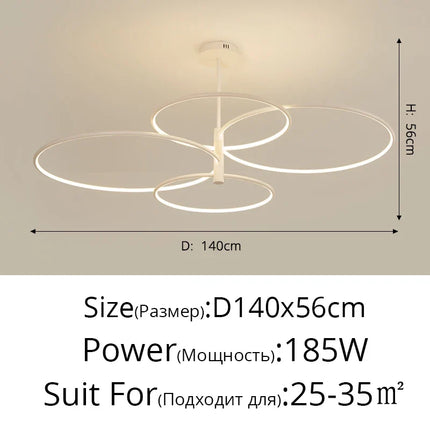 Lustre LED moderne et créatif pour éclairage intérieur de luxe — LZ4X9P