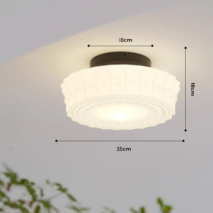 Lustre rétro en verre style français pour intérieur élégant — LZ4B7X9Q
