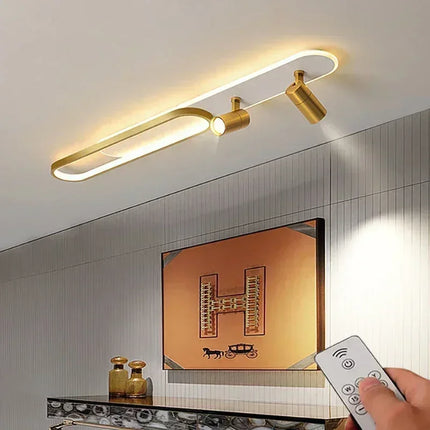 Plafonnier LED moderne avec spot orientable pour décoration intérieure — LZ4X9P