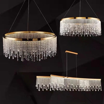 Lustre moderne en cristal pour décoration intérieure élégante — LZ4X9P2
