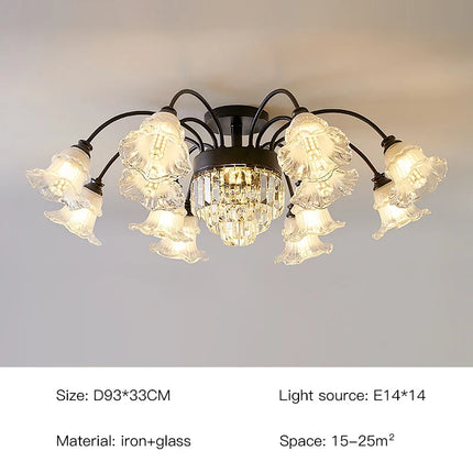Lustre rétro en cristal pour décoration intérieure élégante — LZ4P9XJ2