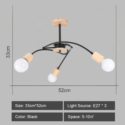 Lustre suspension style industriel moderne pour intérieur élégant — LZ4XJ7