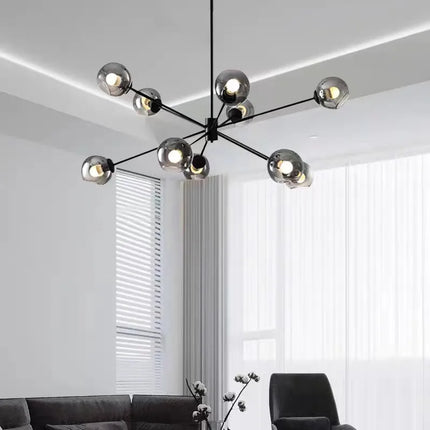 Lustre suspension rétro en verre pour décoration intérieure — LZ4X9M