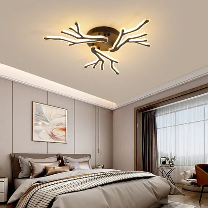 Lustre moderne en fer forme de branche pour intérieur — LZ4Q7M9
