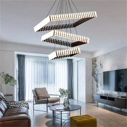 Lustre moderne rond et carré pour décoration de restaurant — LZ4X9J