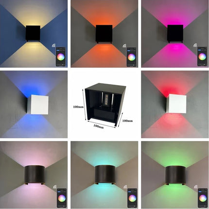 Applique murale extérieure intelligente avec éclairage RGB et CCT — LZ4X9J
