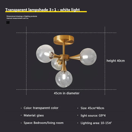 Lustre en verre pour éclairage décoratif intérieur — LZ4X9M