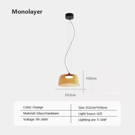 Lustre suspension nordique en fil de verre pour décoration intérieure — LZ4X9B