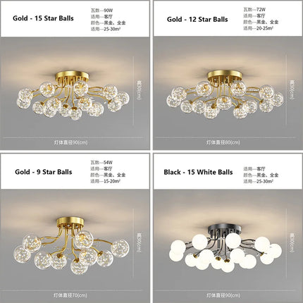 Lustre LED moderne en fer pour loft élégant — LZ4D9X2