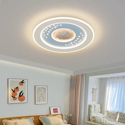 Plafonnier lunaire minimaliste anti-éblouissement pour chambre d’enfants — LZ4X9T