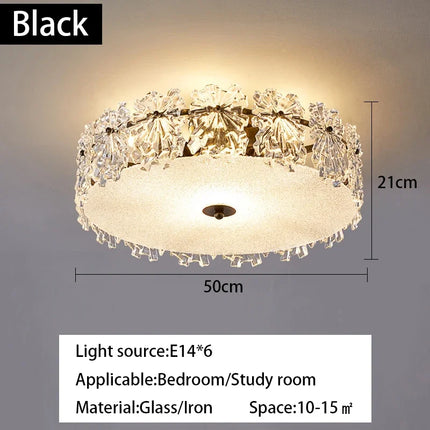Plafonnier LED en verre cristal au design minimaliste pour intérieur élégant — LZ4X9Q2M