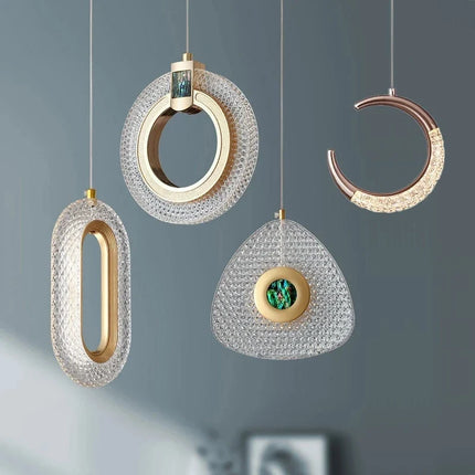 Lustre géométrique en cristal pour décoration intérieure — LZ4P9XJ