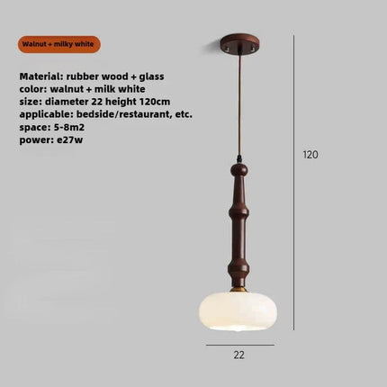 Suspension en bois d’hévéa et verre pour intérieur moderne — LZ4X9Q2