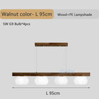 4 Lumières couleur Noyer / Lumière blanche