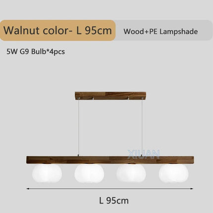 Suspension moderne en bois naturel forme coton — LZ4X9T2