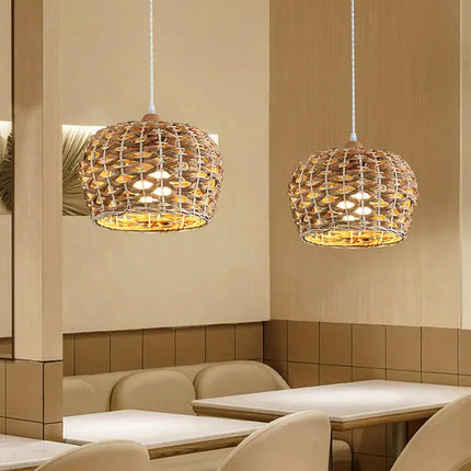 Suspension rotin style wabi sabi pour décoration moderne — LZ4X9T