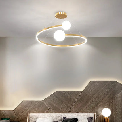 Lustre suspension LED anneau simple style nordique intérieur — LZ4D7X9