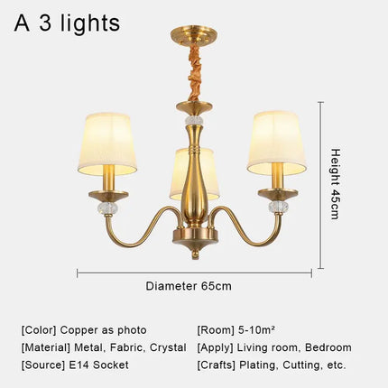 Lustre suspension rétro en tissu pour décoration campagne — LZ4M9X