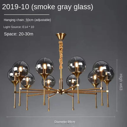 Lustre suspension nordique au design moderne pour ambiance élégante — LZ4X9T