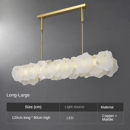 Lustre en marbre naturel avec détails en cuivre pour décoration intérieure — LZ4X9P2Q