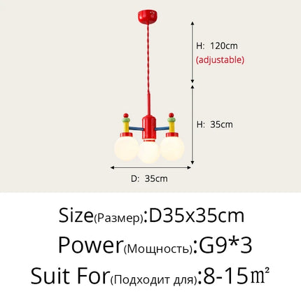 Lustre LED moderne style médiéval pour chambre d'enfant Memphis — LZ4T9QJ