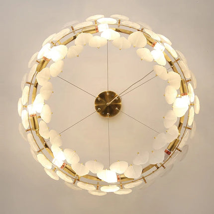 Suspension LED en verre effet plume pour salon et chambre — LZ4X9T