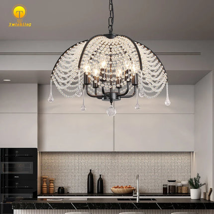 Lustre moderne en cristal pour décoration intérieure lumineuse — LZ4X9Q