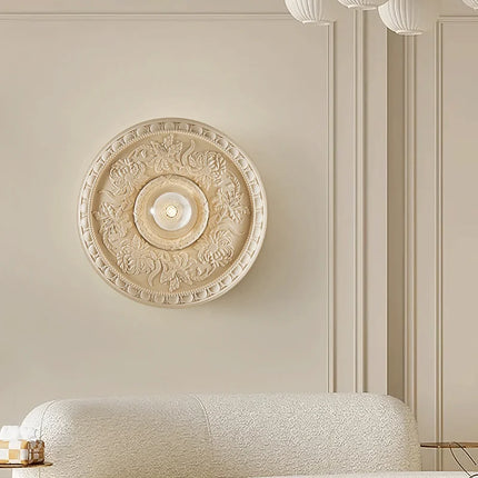 Applique murale rétro avec abat-jour en verre blanc haut de gamme — LZ4X9P2