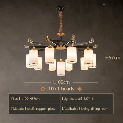 Lustre en cuivre au design luxueux pour intérieur moderne — LZ4X9P2