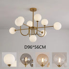Gold 9 heads / Frosted Glass / Warm White 3000K | CHINA