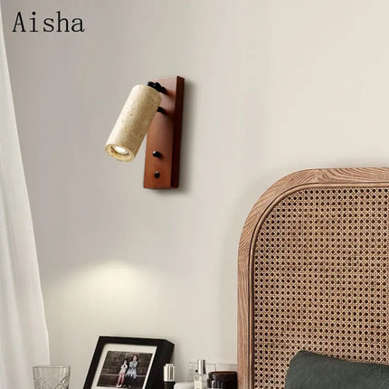 Applique murale vintage en pierre style wabi-sabi pour intérieur — LZ4XJ9