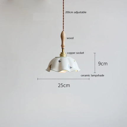 Suspension fleur en céramique moderne
