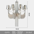 Argent 8 lampes / Lumière froide