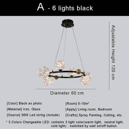 Lustre LED au design nordique pour décoration intérieure — LZ4X9M