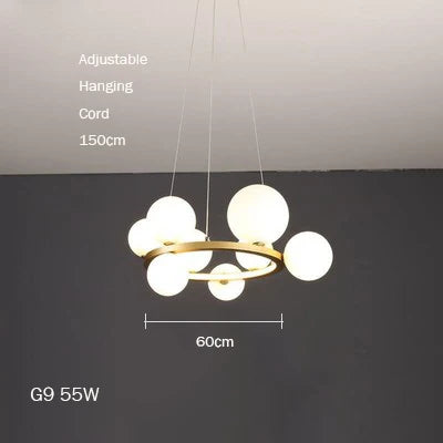 Lustre en verre moderne à bulles pour intérieur élégant — LZ4X9P