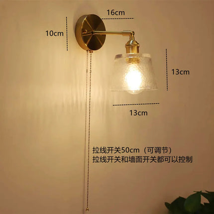 Applique murale rétro nordique avec câble décoratif style loft — LZ4P9XQ