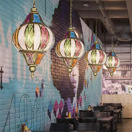 Lustre suspension décoratif style asiatique pour intérieur bohème — LZ4N7Q2