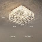 Cristal long 40cm / Corps de lampe doré / Gradation de trois couleurs