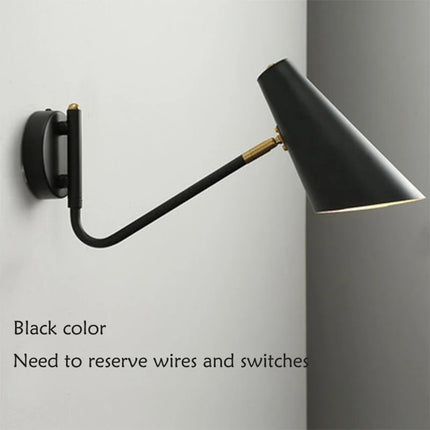 Applique murale rétro noire avec interrupteur réglable LED E27 — LZ4T9X